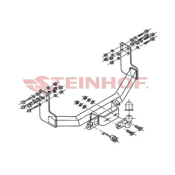 Steinhof Anhängerkupplung Starr Für Mercedes Viano/Vito W639 - 2500kg Zuglast