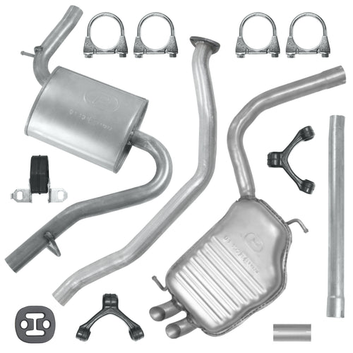 Auspuffanlage Schalldämpferset für Audi A4 B6 Limousine-Kombi Avant 1.9 TDI (2000-12/2004)_1
