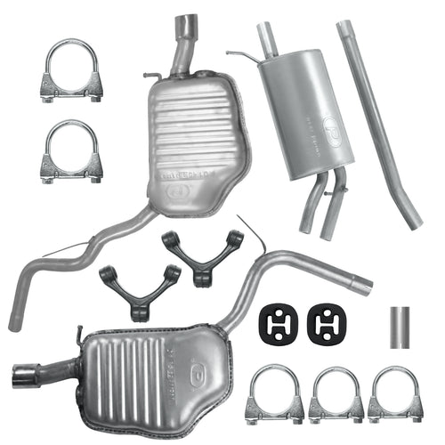 Auspuffanlage Schalldämpferset für Audi A4 B6 Limousine-Kombi Avant-Cabrio 1.8 T (2000-12/2004)_1