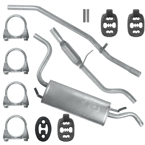 Auspuffanlage Schalldämpferset für Fiat Seicento 1 I Fließheck 1.1 (1998-01/2010) nicht für Sporting_1