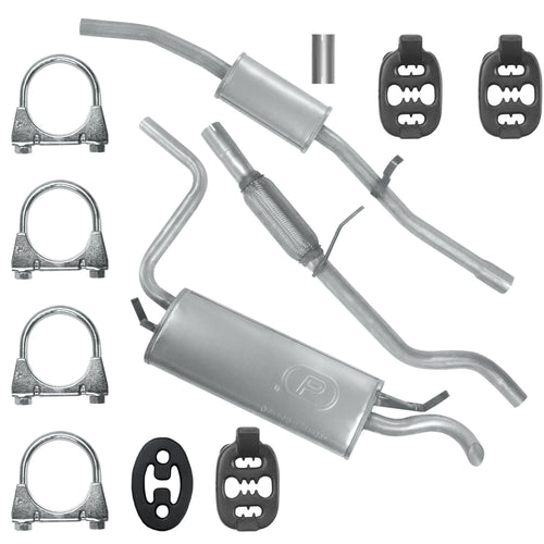 Auspuffanlage Schalldämpferset für Fiat Seicento 1 I Fließheck 1.1 (1998-01/2010) nicht für Sporting_1