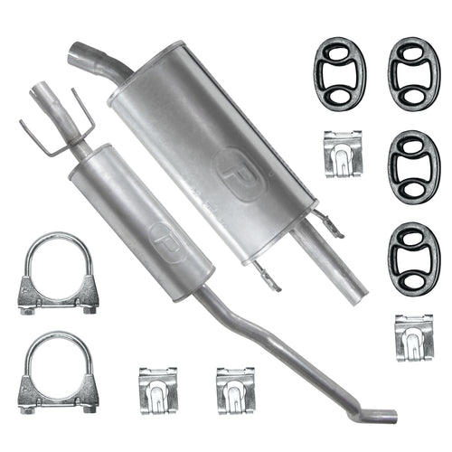 Auspuffanlage Schalldämpferset für Opel Corsa 2 II B Fließheck 1.2, 1.4, 1.5 D, 1.6, 1.7 D (1993-12/2000)_1