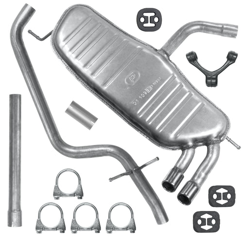Auspuffanlage Schalldämpferset für Audi A3 8P Fließheck 1.9 TDI (2003-06/2008) 5-Türer Sportback_1