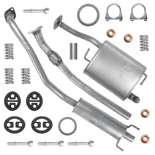 Auspuffanlage Schalldämpferset für Toyota Corolla 9 IX E12 Limousine-Kombi 1.4 D (2004-08/2007)_1