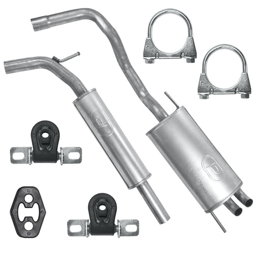 Auspuffanlage Schalldämpferset für Volkswagen Polo 3 III 6N Fließheck 1.4 TDI, 1.7 SDI, 1.9 SDI (1994-10/2001)_1