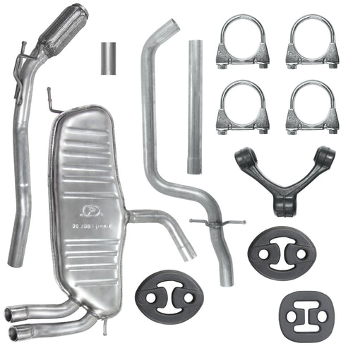 Auspuffanlage Schalldämpferset für Seat Leon 2 II Fließheck 2.0 TDI (2005-05/2011)_1