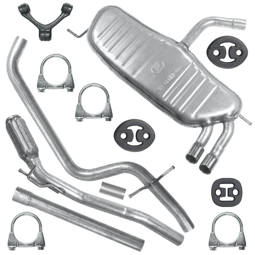 Auspuffanlage Schalldämpferset für Audi A3 8P Fließheck 1.9 TDI (2005-06/2008) 5-Türer Sportback_1