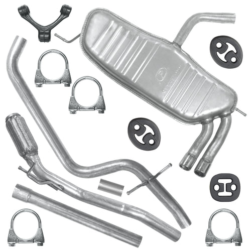 Auspuffanlage Schalldämpferset für Audi A3 8P Fließheck 1.9 TDI (2005-06/2008) 5-Türer Sportback_1