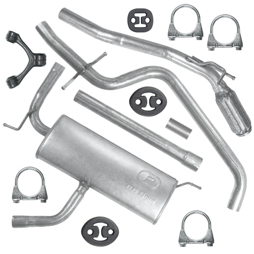 Auspuffanlage Schalldämpferset für Seat Leon 2 II Fließheck 1.6 TDI, 1.9 TDI (2005-12/2013) 5-Türer Sportback_1