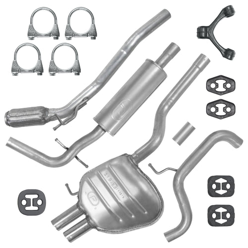Auspuffanlage Schalldämpferset für Skoda Octavia 2 II Limousine-Kombi 1.9 TDI (2004-2013)_1
