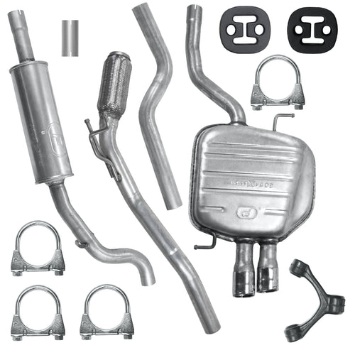 Auspuffanlage Schalldämpferset für Volkswagen Passat B6 Limousine-Kombi 1.9 TDI, 2.0 TDI (2005-2010)_1