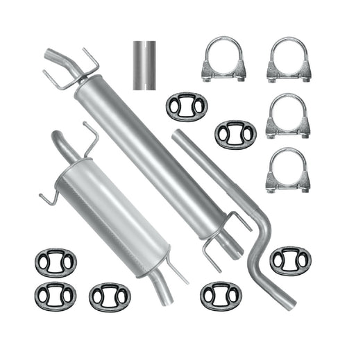 Auspuffanlage Schalldämpferset Auspuff für Opel Astra 2 II G (03.1998-12.2009) 1.6i 1.6i 1.8i Fließheck_1
