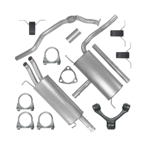 Auspuffanlage Schalldämpferset Auspuff für Volkswagen Passat B5 (10.2000-06.2005) 2.0i Kombi Variant, Limousine_1