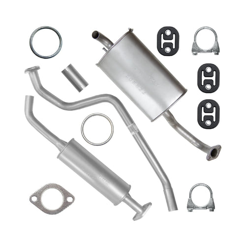 Auspuffanlage Schalldämpferset Auspuff für Nissan Primera 3 III P12 (01.2002-12.2007) 1.6 1.8 Fließheck, Limousine_1