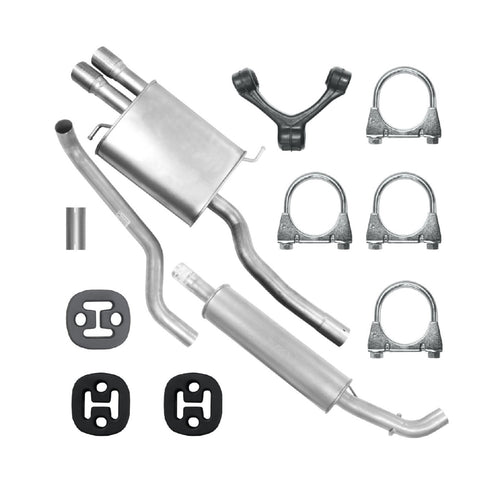 Auspuffanlage Schalldämpferset Auspuff für Volkswagen Passat B6 (03.2005-10.2011) 1.9 TDI 2.0 TDI Kombi Variant, Limousine_1